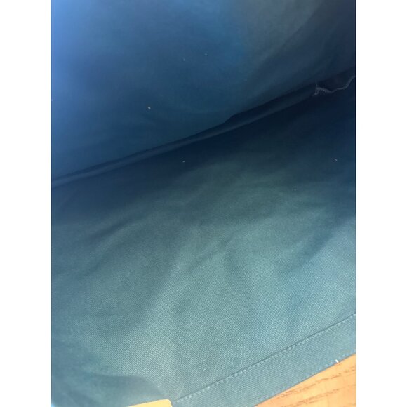 Behr Blue & White Geometric Canvas Tote Bag With Handles - Picture 3 of 4